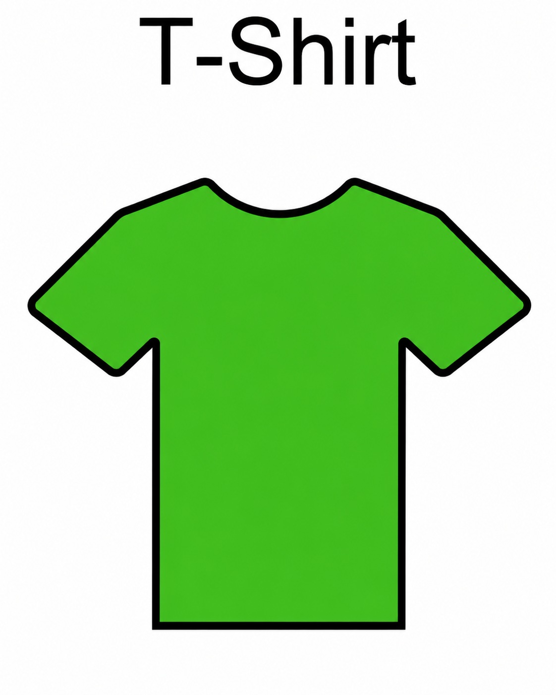 Grünes T-Shirt auf weißem Hintergrund